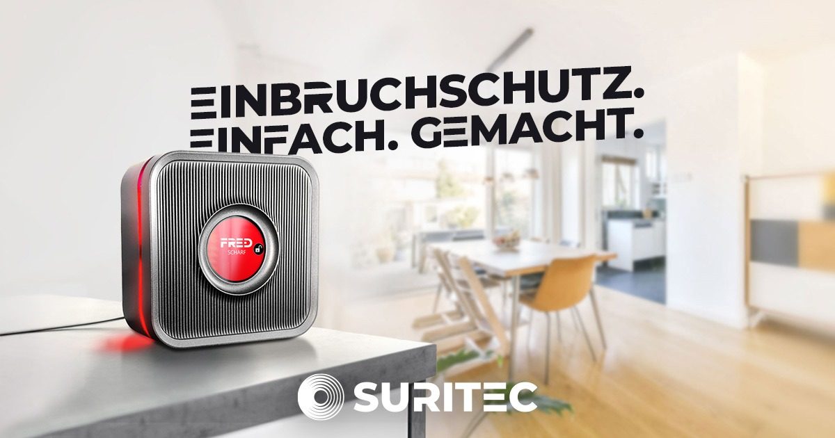 Suritec Frühwarnsystem FRED 2.0 im Wohnraum – Einbruchschutz einfach gemacht