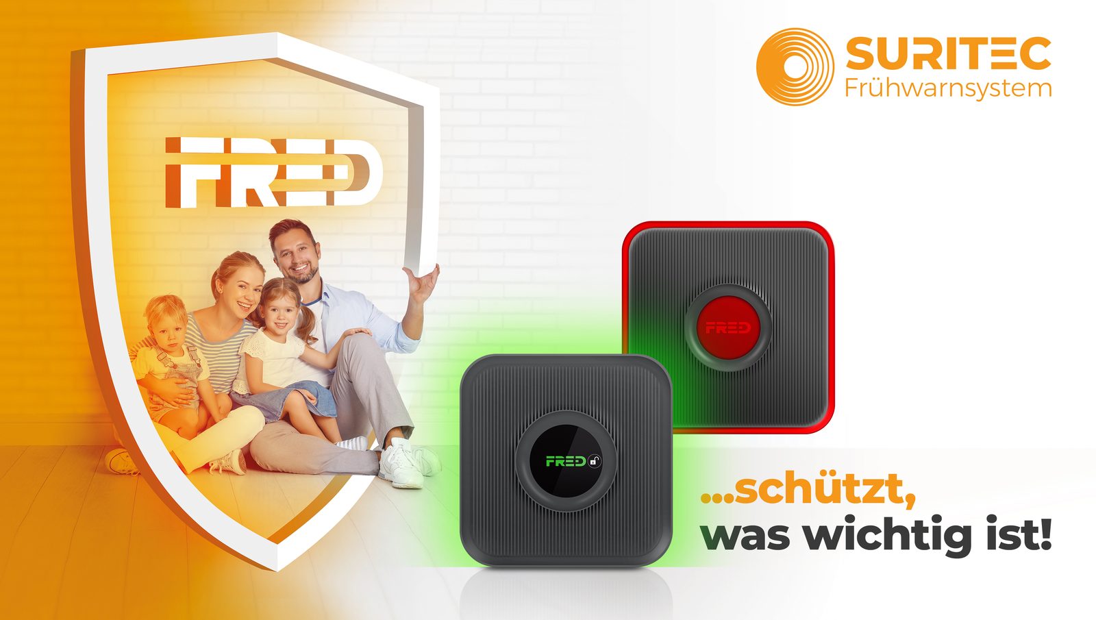 Suritec FRED schützt, was wichtig ist – Familie unter dem Schutzschild des Frühwarnsystems