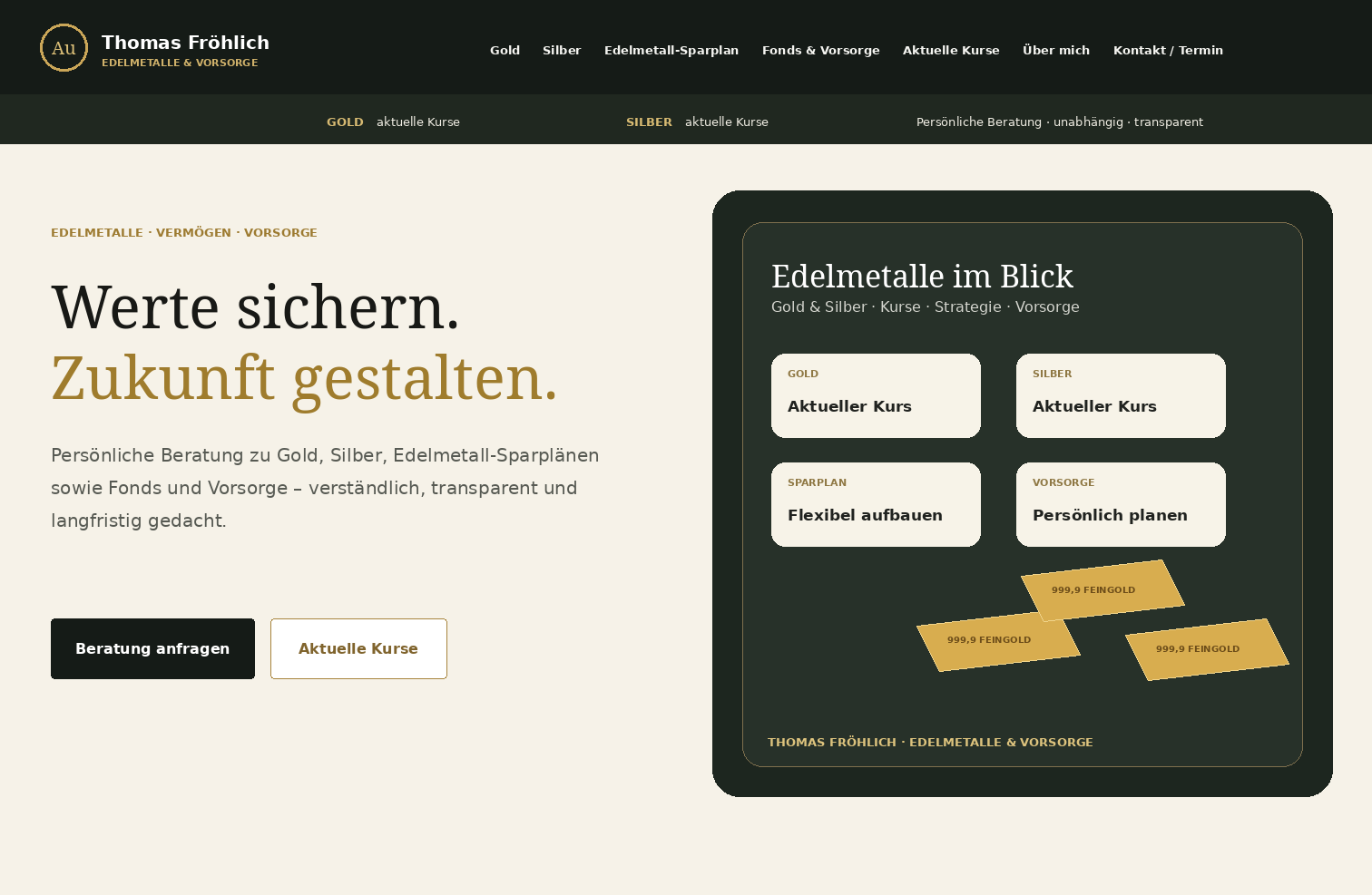 Startseite von feingoldvertrieb.de